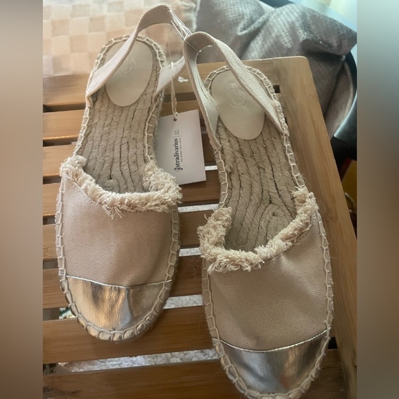 Women's Silver and Cream (Euro 39/US 8) Summer Boho Espadrille Rope Sandals - Picture 11 of 11